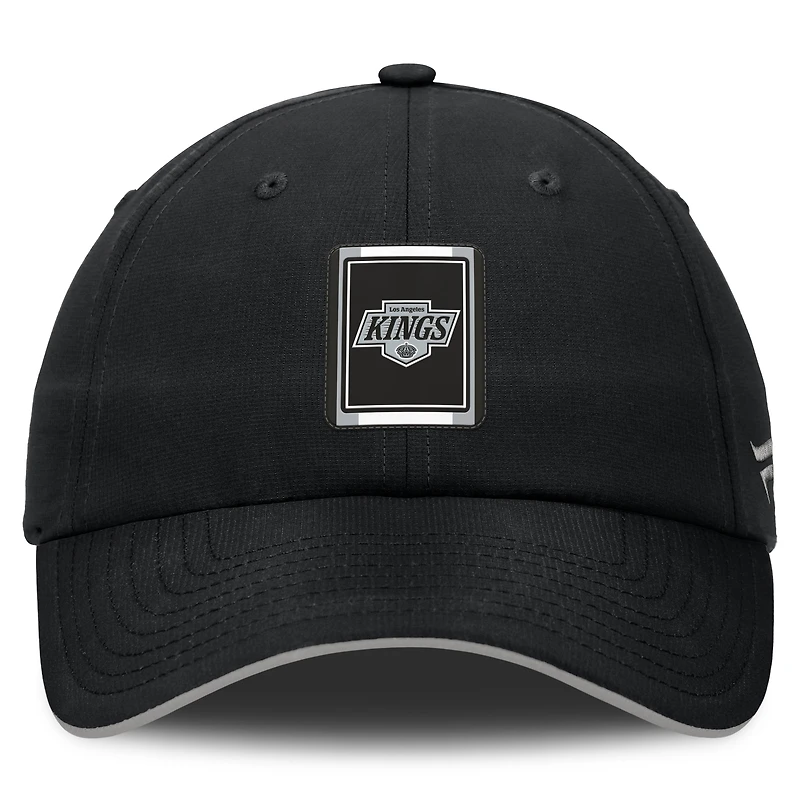 Casquette ajustable Fanatics pour homme en ripstop authentique Los Angeles Kings noir/argent