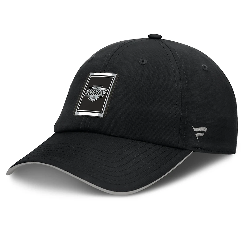 Casquette ajustable Fanatics pour homme en ripstop authentique Los Angeles Kings noir/argent