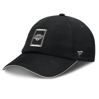 Casquette ajustable Fanatics pour homme en ripstop authentique Los Angeles Kings noir/argent