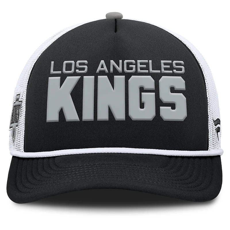 Men's Fanatics Black/White Los Angeles Kings Authentic Pro Rink A-Frame Adjustable Hat