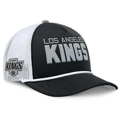 Men's Fanatics Black/White Los Angeles Kings Authentic Pro Rink A-Frame Adjustable Hat