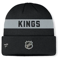 Men's Fanatics Black Los Angeles Kings Authentic Pro Rink Cuffed Knit Hat