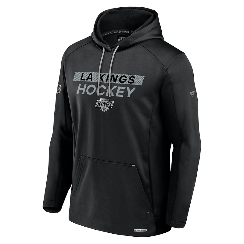 Men's Fanatics  Black Los Angeles Kings Authentic Pro Rink Fleece Pullover Hoodie