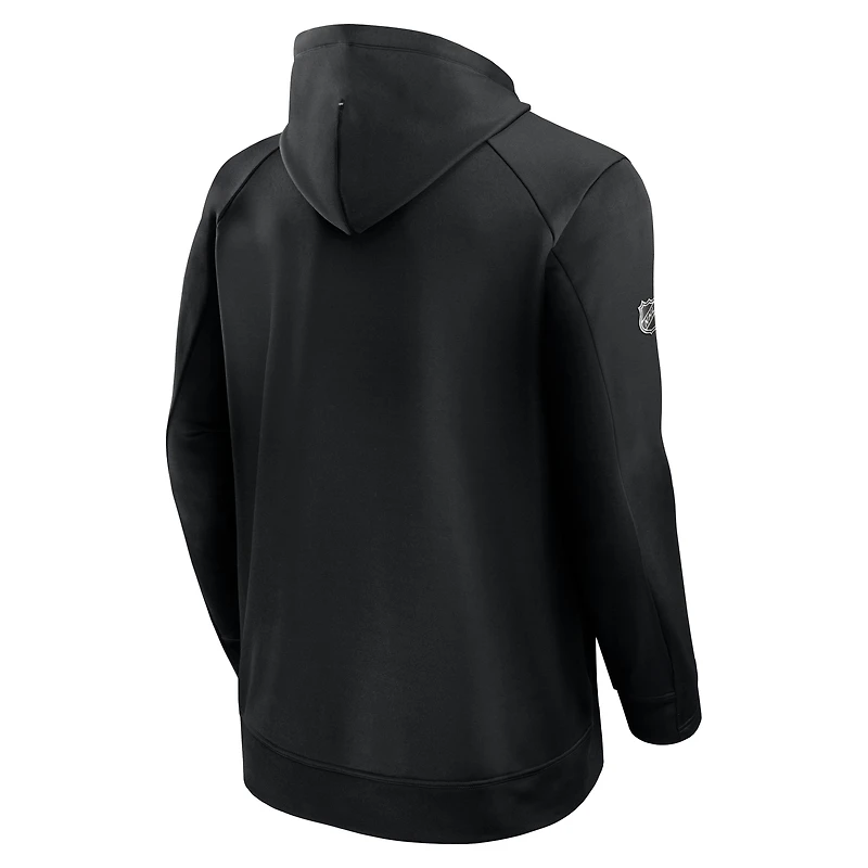Men's Fanatics  Black Los Angeles Kings Authentic Pro Rink Fleece Pullover Hoodie