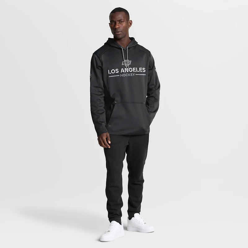 Men's Fanatics Silver Los Angeles Kings Authentic Pro Rink Hoodie