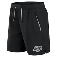 Short de performance Fanatics noir authentique pour homme des Los Angeles Kings