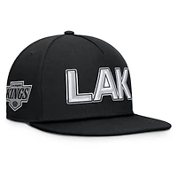 Casquette snapback authentique noire des Los Angeles Kings pour homme, style Pro Rink Team Code
