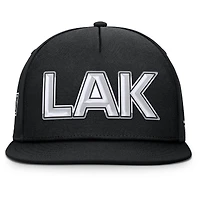 Men's Fanatics Black Los Angeles Kings Authentic Pro Rink Team Code Snapback Hat