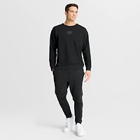 Sweat-shirt Fanatics noir authentique Pro Road Tri-Blend des Los Angeles Kings pour homme