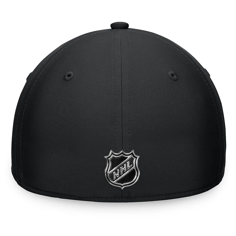 Casquette flexible noire Los Angeles Kings Authentic Pro Training Camp Fanatics pour hommes