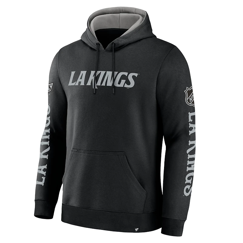Men's Fanatics Black Los Angeles Kings Big City Legacy Fleece Pullover Hoodie