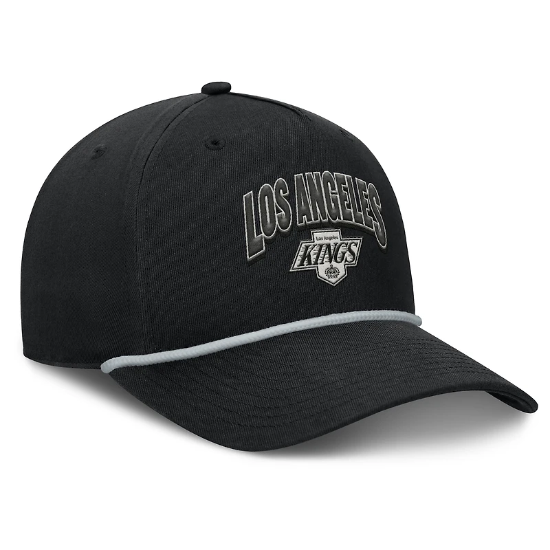 Men's Fanatics Black Los Angeles Kings Decades Collection A-Frame Adjustable Hat