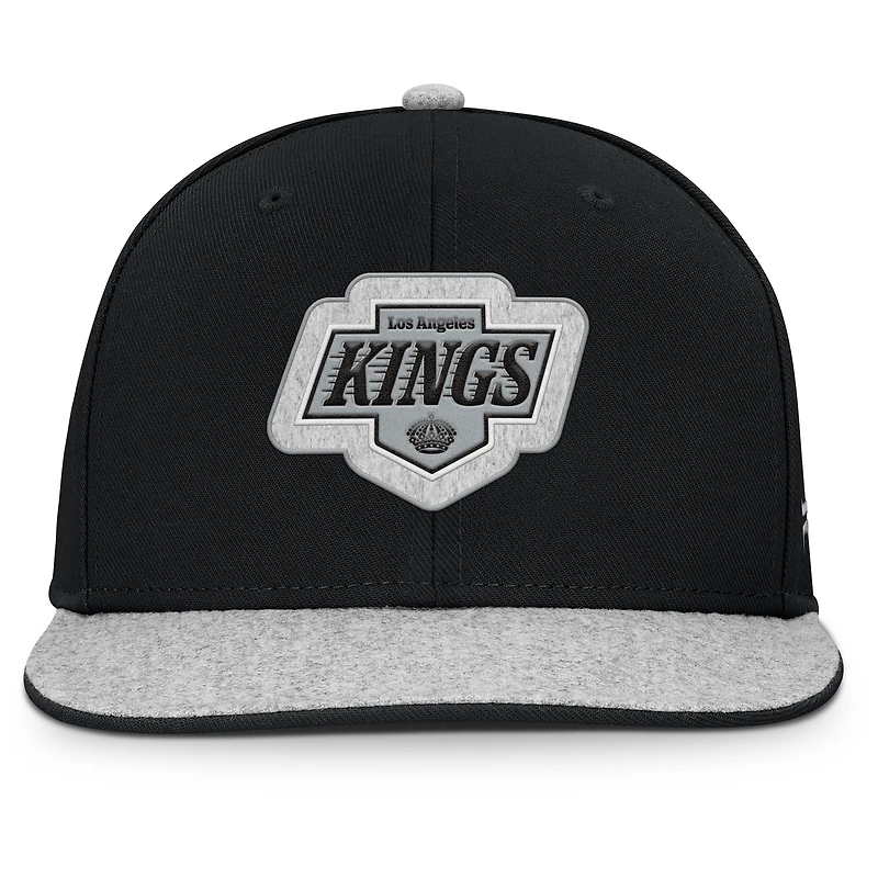 Men's Fanatics Black Los Angeles Kings Fundamentals Loden Snapback Hat