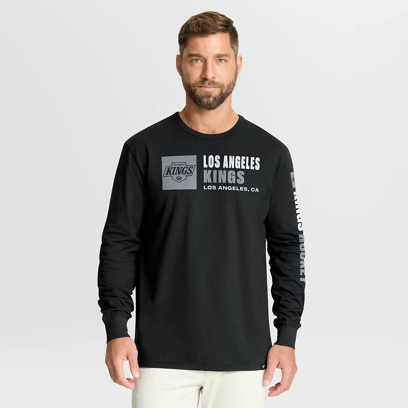 T-shirt à manches longues Fanatics Black Los Angeles Kings Goal Crease Legacy pour homme