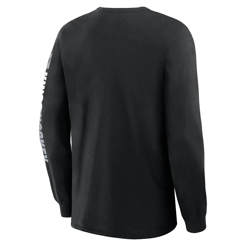 Men's Fanatics Black Los Angeles Kings Goal Crease Legacy Long Sleeve T-Shirt