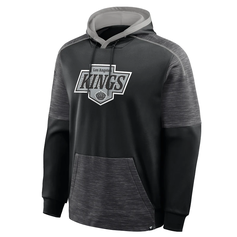 Men's Fanatics Black Los Angeles Kings Goaltender Defender Pullover Hoodie