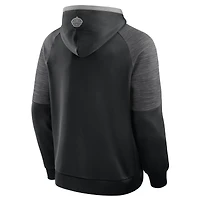 Men's Fanatics Black Los Angeles Kings Goaltender Defender Raglan Pullover Hoodie