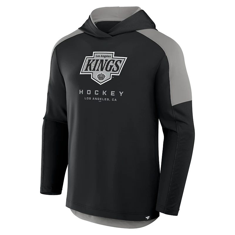 Men's Fanatics Black Los Angeles Kings Meta Game Transitional Pullover Hoodie
