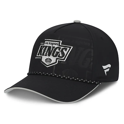 Casquette ajustable Fanatics noire Los Angeles Kings On Stage Podium A-Frame pour homme