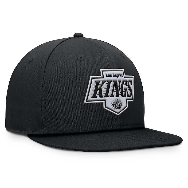 Casquette snapback noire Fanatics pour homme avec logo principal des Los Angeles Kings