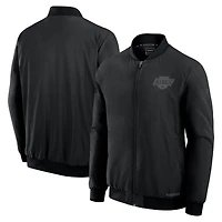 Veste aviateur zippée intégrale Fanatics noire Los Angeles Kings Pro Road pour homme
