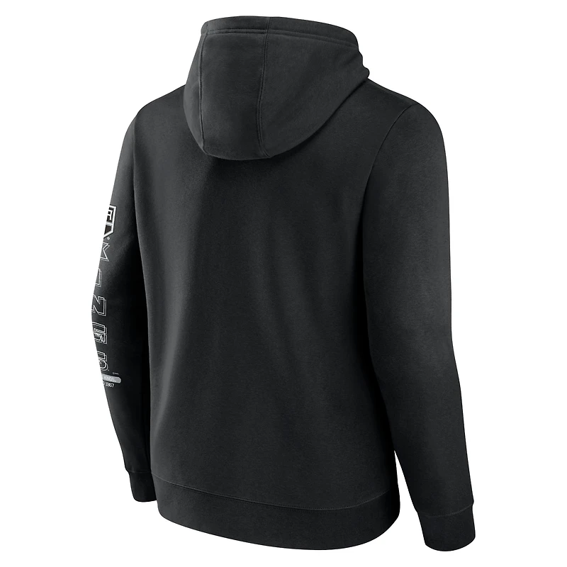 Men's Fanatics Black Los Angeles Kings Revolution Pullover Hoodie