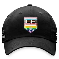 Men's Fanatics Black Los Angeles Kings Team Logo Pride Adjustable Hat