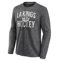 Men's Fanatics Charcoal Los Angeles Kings Logo Long Sleeve T-Shirt