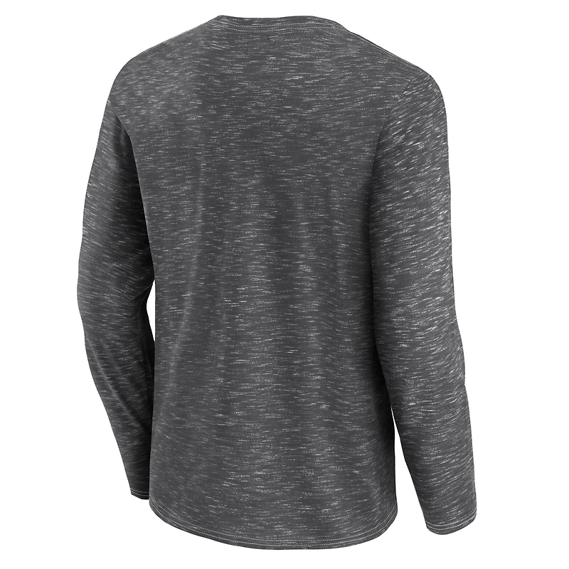 Men's Fanatics Charcoal Los Angeles Kings Logo Long Sleeve T-Shirt