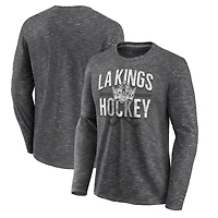 Men's Fanatics Charcoal Los Angeles Kings Logo Long Sleeve T-Shirt