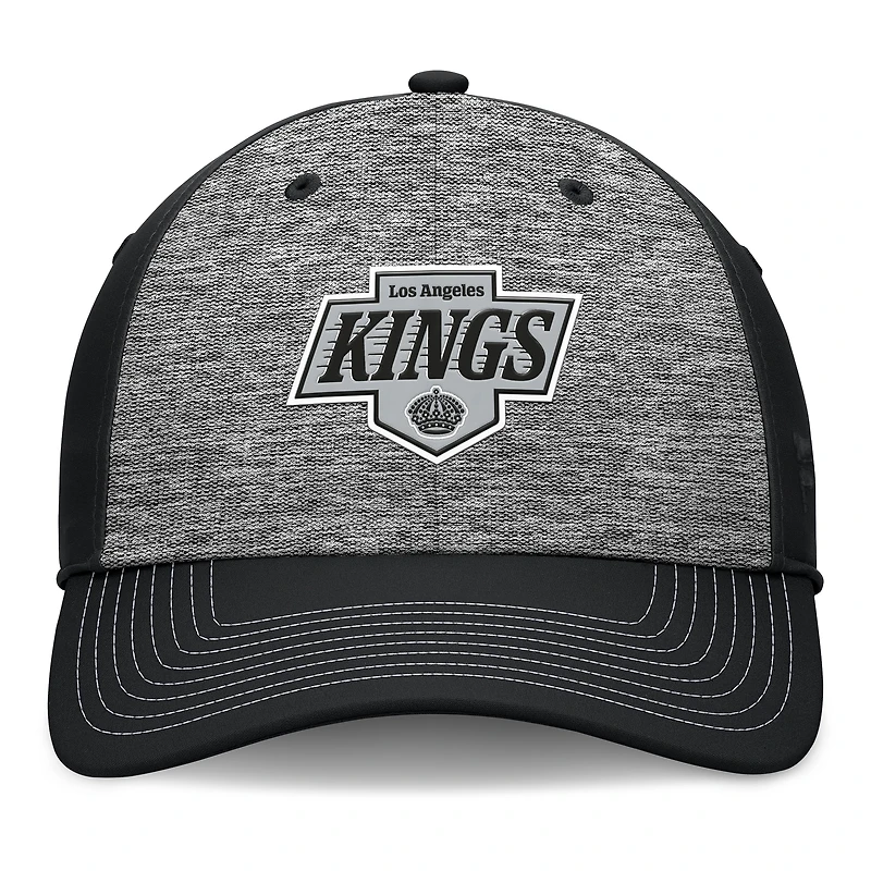 Casquette Fanatics grise/noire pour homme Los Angeles Kings Fundamental Top Shelf 2-Tone Flex