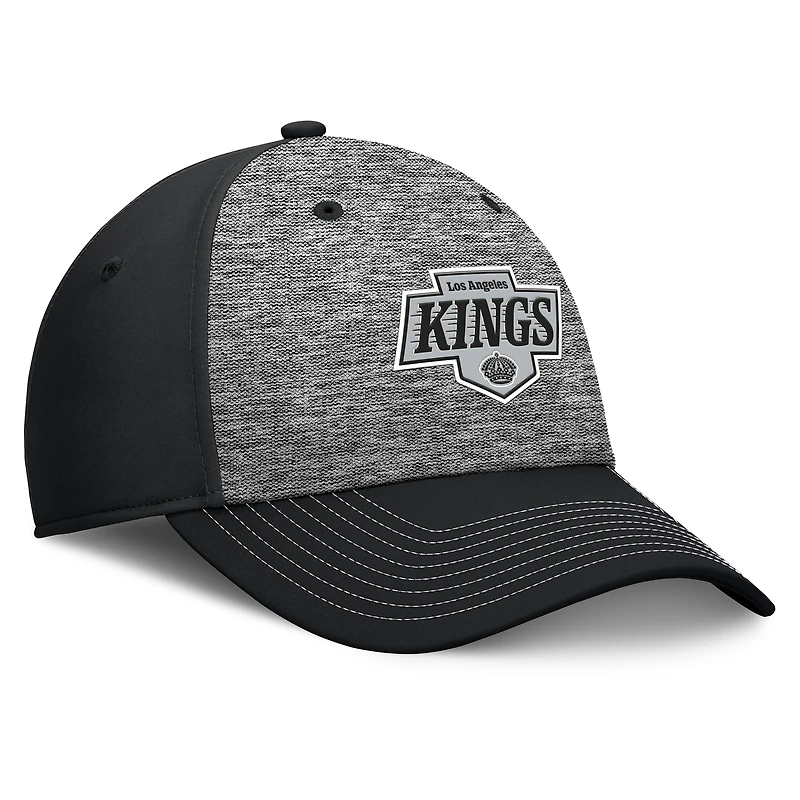 Casquette Fanatics grise/noire pour homme Los Angeles Kings Fundamental Top Shelf 2-Tone Flex