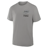 Men's Fanatics Gray Los Angeles Kings Crash The Net Legacy T-Shirt