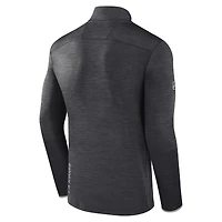Men's Fanatics  Heather Charcoal Los Angeles Kings Authentic Pro Lightweight Quarter-Zip Pullover