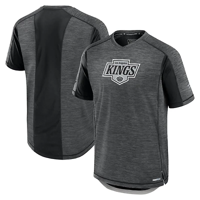 Men's Fanatics Heather Charcoal Los Angeles Kings Authentic Pro Rink Performance T-Shirt