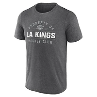 T-shirt Fanatics Heather Charcoal pour homme, propriété des Los Angeles Kings
