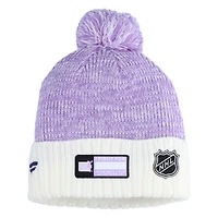 Bonnet en tricot à revers avec pompon pour homme Fanatics Los Angeles Kings Hockey Fights Cancer
