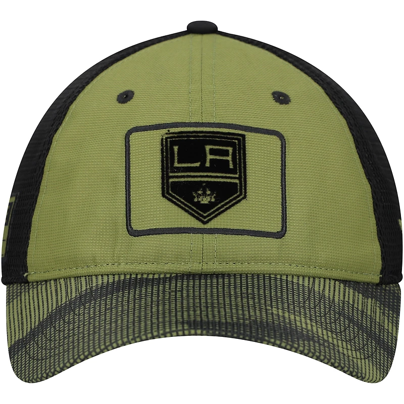 Men's Fanatics  Olive Los Angeles Kings Military Appreciation Trucker Adjustable Hat