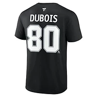 Men's Fanatics Pierre-Luc Dubois Black Los Angeles Kings Authentic Stack Name & Number T-Shirt