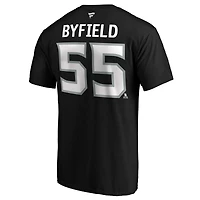 T-shirt authentique avec nom et numéro de pile des Kings Los Angeles Fanatics Quinton Byfield pour hommes