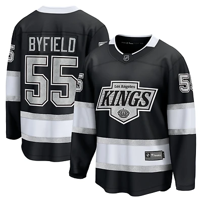 Maillot domicile noir Quinton Byfield des Kings de Los Angeles pour homme (Fanatics).