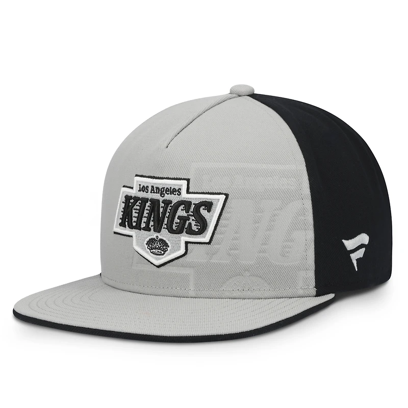 Men's Fanatics Silver/Black Los Angeles Kings Snapback Hat