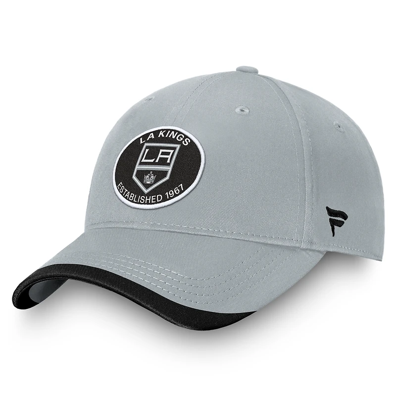 Casquette ajustable Fanatics Silver Los Angeles Kings Fundament pour homme