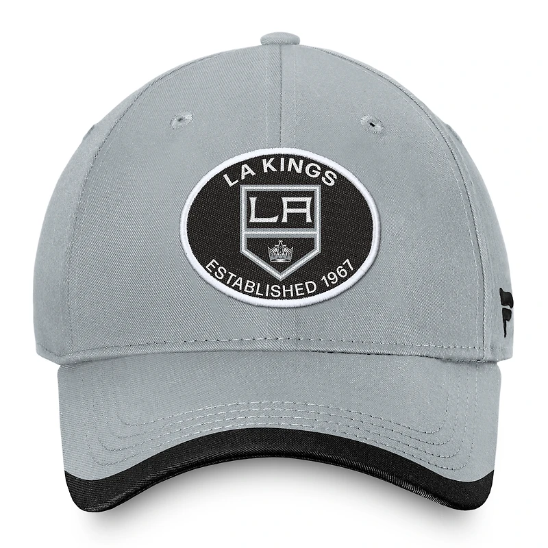 Casquette ajustable Fanatics Silver Los Angeles Kings Fundament pour homme