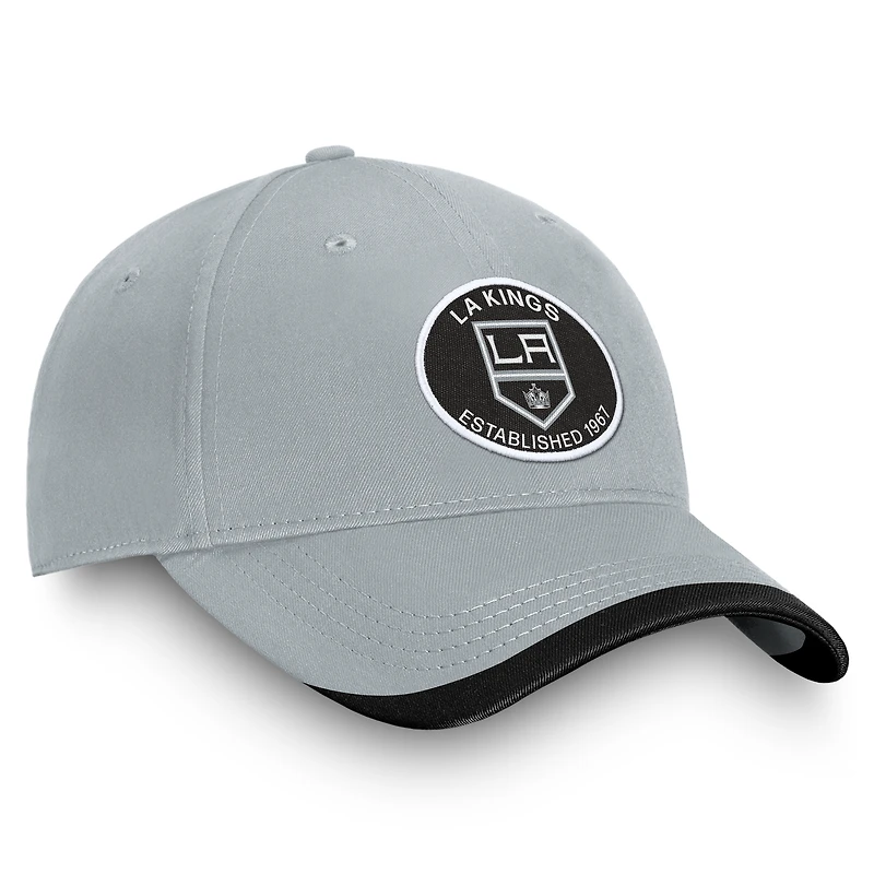Casquette ajustable Fanatics Silver Los Angeles Kings Fundament pour homme