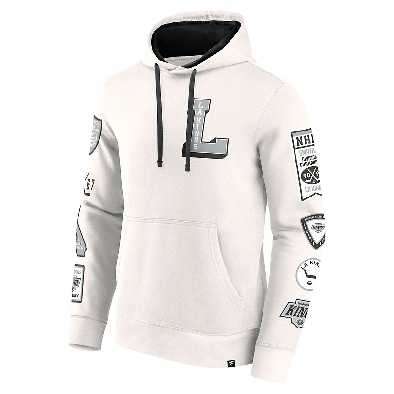 Sweat à capuche en polaire blanc Los Angeles Kings Fanatics pour hommes