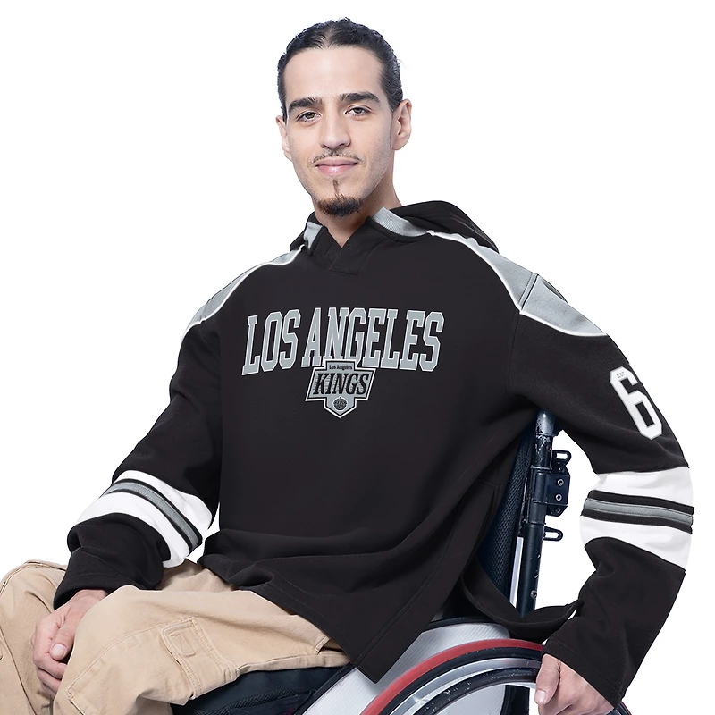 Sweat-shirt à capuche manches longues Lord Stanley noir G-III Sports by Carl Banks pour homme, Los Angeles Kings Adaptive Wear.