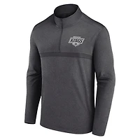 Haut à glissière quart de tour raglan Heather Charcoal Los Angeles Kings pour homme
