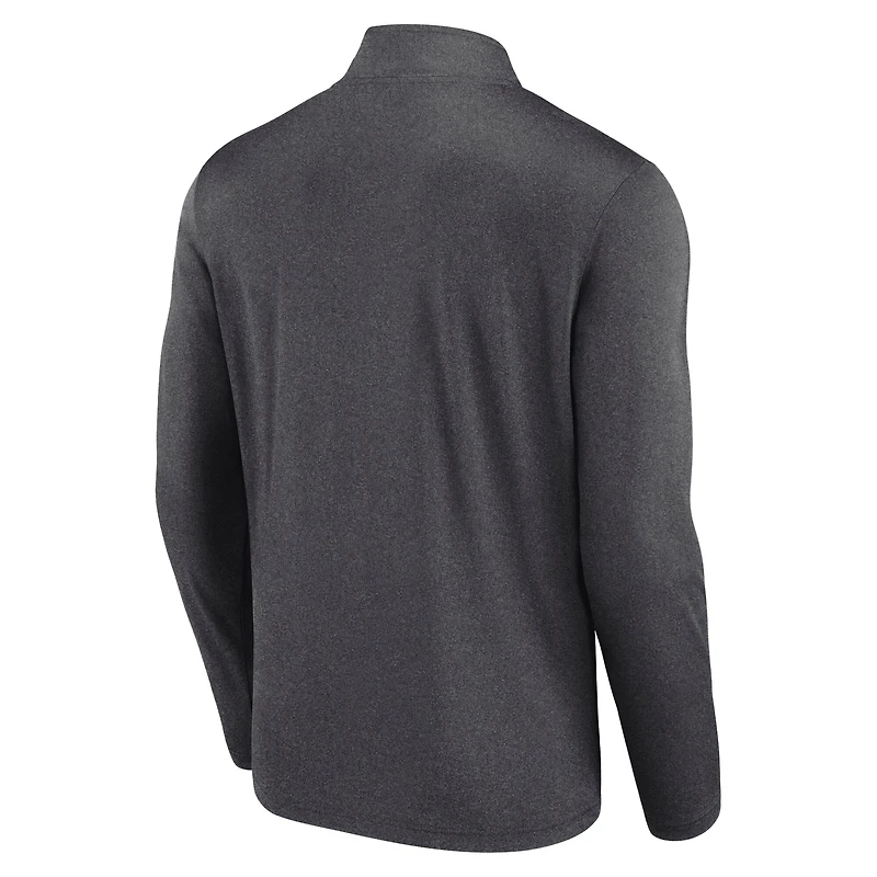 Haut à glissière quart de tour raglan Heather Charcoal Los Angeles Kings pour homme