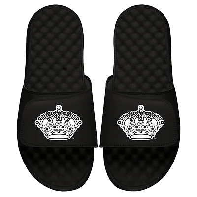 Sandales à enfiler ISlide noires pour homme, avec logo vintage des Los Angeles Kings